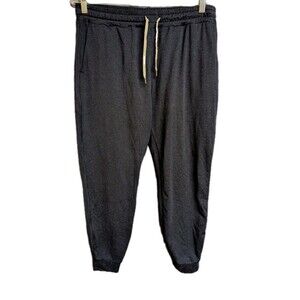 VUORI Performance Jogger Leggings Relaxed Lounge Pants Sz Large Black Gray VW303